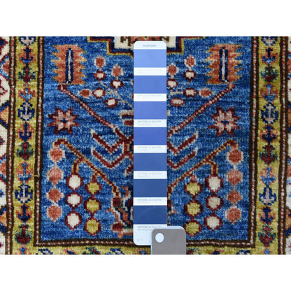 Kazak Wool Hand Knotted Rug Blue Ivory 2.0X2.10 -O067623