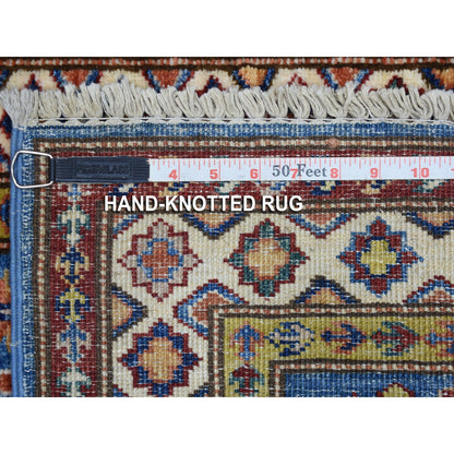 Kazak Wool Hand Knotted Rug Blue Ivory 2.0X2.10 -O067623