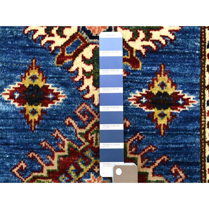 Kazak Wool Hand Knotted Rug Blue Red 2.7X8.7 -O067660