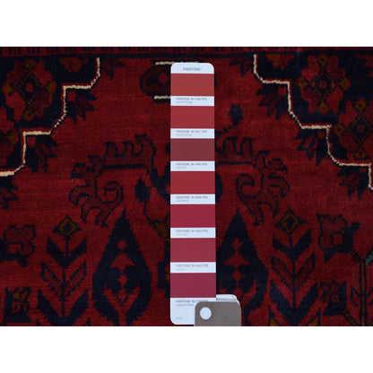 Tribal & Geometric Wool Hand Knotted Rug Red Red 3.3X4.8 -O067816