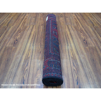 Tribal & Geometric Wool Hand Knotted Rug Red Red 3.3X4.8 -O067816