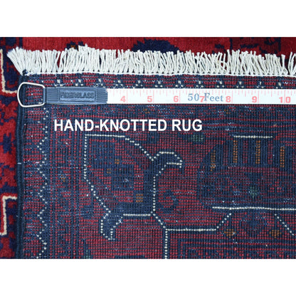 Tribal & Geometric Wool Hand Knotted Rug Red Red 3.3X4.8 -O067816