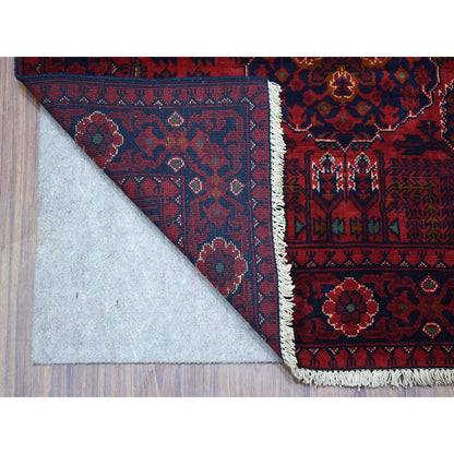 Tribal & Geometric Wool Hand Knotted Rug Red Red 3.3X5.0 -O067868