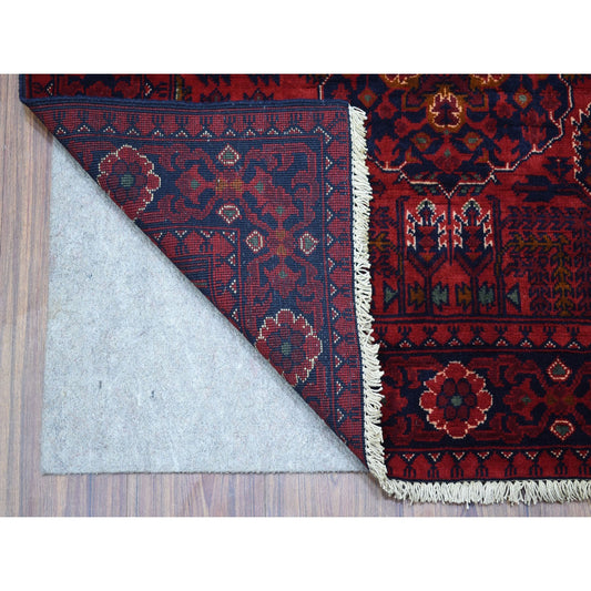 Tribal & Geometric Wool Hand Knotted Rug Red Red 3.3X5.0 -O067868