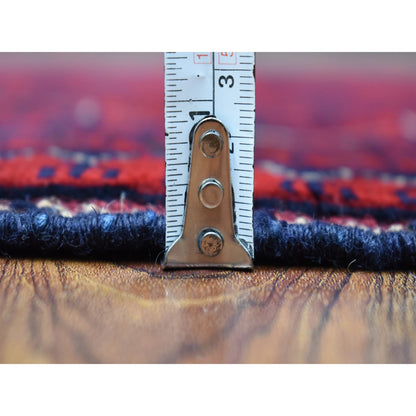 Tribal & Geometric Wool Hand Knotted Rug Red Goji Berry 3.3X4.8 -O067958