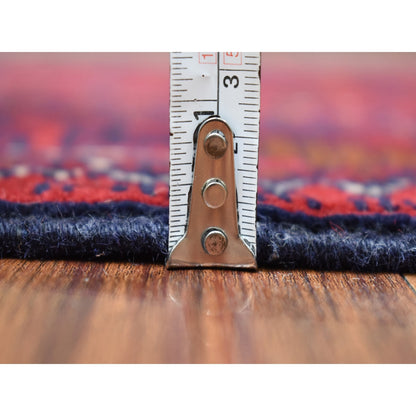 Tribal & Geometric Wool Hand Knotted Rug Red Goji Berry 3.4X4.8 -O067959