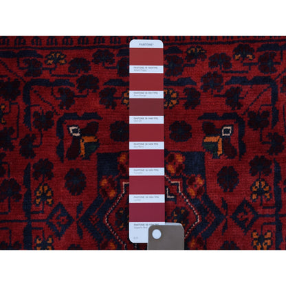 Tribal & Geometric Wool Hand Knotted Rug Red Red 3.3X5.0 -O067961