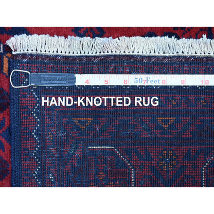 Tribal & Geometric Wool Hand Knotted Rug Red Red 3.3X5.0 -O067961