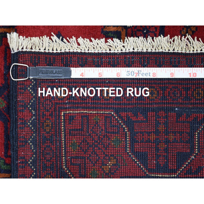 Tribal & Geometric Wool Hand Knotted Rug Red Red 3.4X4.10 -O067964