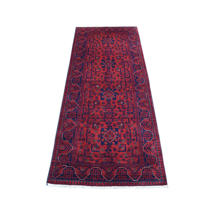 Tribal & Geometric Wool Hand Knotted Rug Red Valiant Poppy 2.7X6.5 -O067968