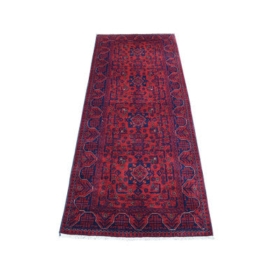 Tribal & Geometric Wool Hand Knotted Rug Red Valiant Poppy 2.7X6.5 -O067968