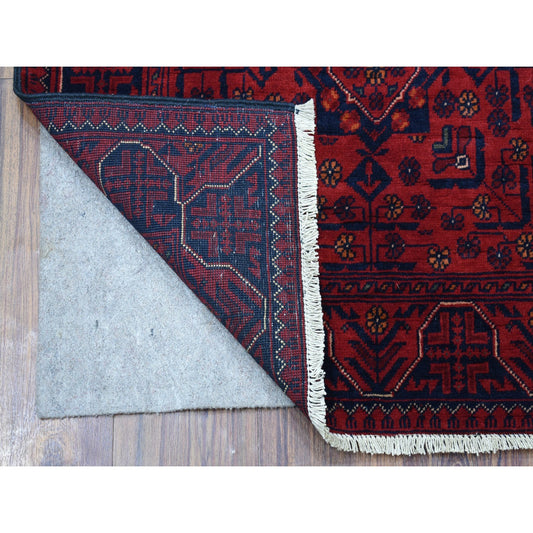 Tribal & Geometric Wool Hand Knotted Rug Red Valiant Poppy 2.7X6.5 -O067968