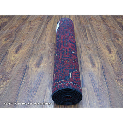 Tribal & Geometric Wool Hand Knotted Rug Red Valiant Poppy 2.7X6.5 -O067968