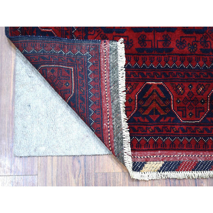 Tribal & Geometric Wool Hand Knotted Rug Red Red 2.9X4.2 -O067975