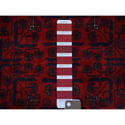 Tribal & Geometric Wool Hand Knotted Rug Red Red 2.9X4.2 -O067975