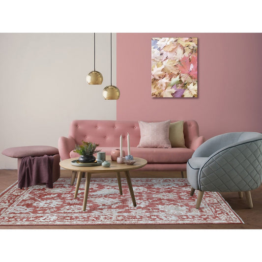 Oushak And Peshawar Wool Hand Knotted Rug Red Burnt Ochre 6.0X9.0 -O067987