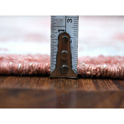 Oushak And Peshawar Wool Hand Knotted Rug Red Burnt Ochre 6.0X9.0 -O067987