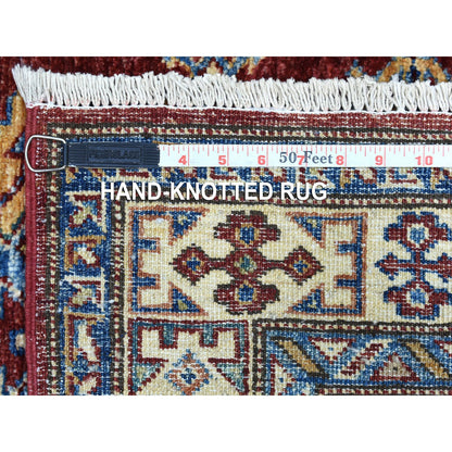 Kazak Wool Hand Knotted Rug Red Ivory 2.7X8.10 -O068029
