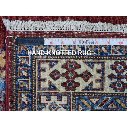 Kazak Wool Hand Knotted Rug Red Ivory 2.6X8.10 -O068034