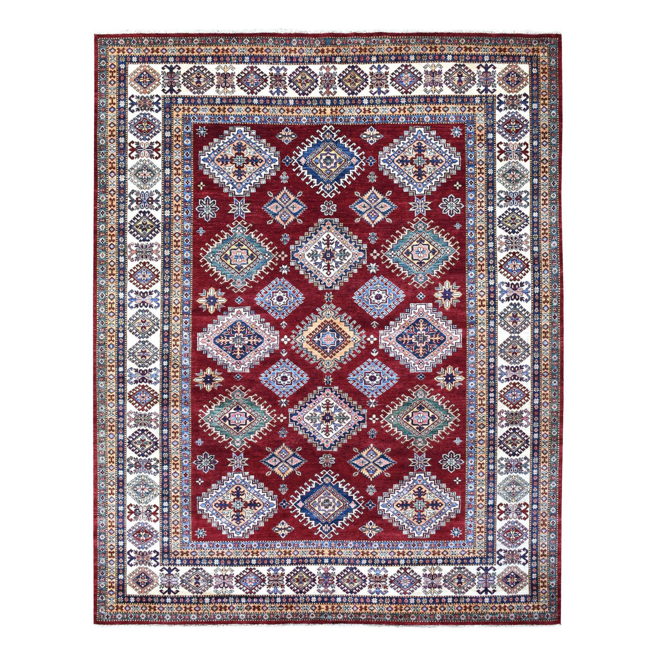 Red 8'1" x 10'0" Kazak Hand knotted Wool Rug - Sku: O068058