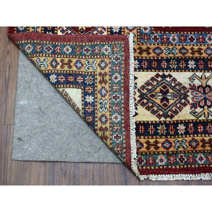 Kazak Wool Hand Knotted Rug Red Ivory 8.1X10.0 -O068058