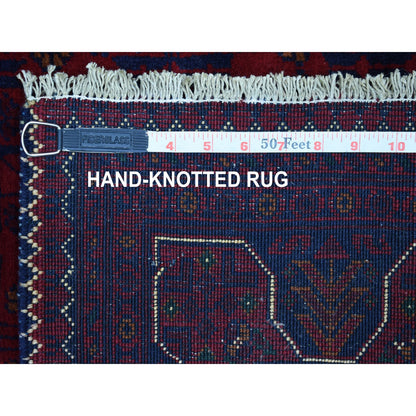 Tribal & Geometric Wool Hand Knotted Rug Red Red 3.10X5.9 -O068070