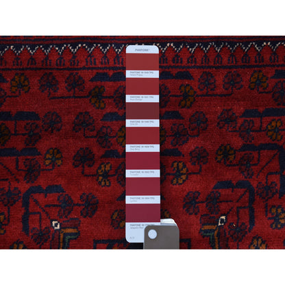 Tribal & Geometric Wool Hand Knotted Rug Red Red 3.3X5.0 -O068092