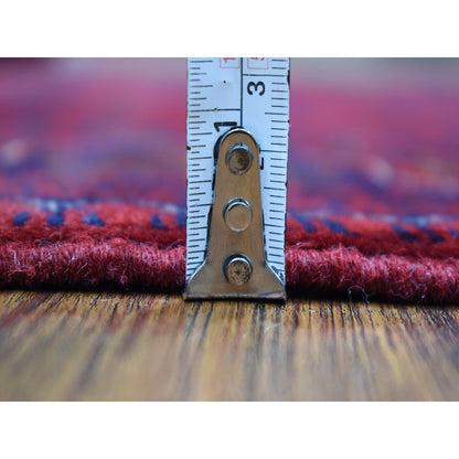 Tribal & Geometric Wool Hand Knotted Rug Red Red 3.3X5.0 -O068092