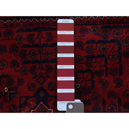 Tribal & Geometric Wool Hand Knotted Rug Red Red 3.4X4.9 -O068095