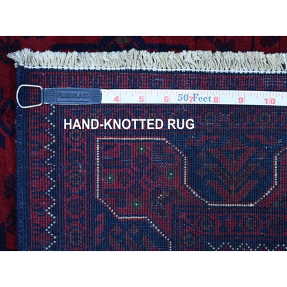 Tribal & Geometric Wool Hand Knotted Rug Red Red 3.4X4.9 -O068095