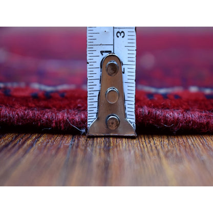 Tribal & Geometric Wool Hand Knotted Rug Red Red 3.3X4.10 -O068099