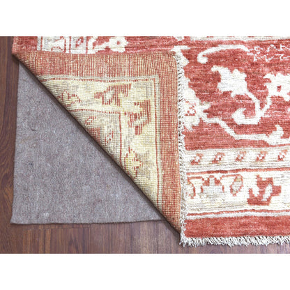 Oushak And Peshawar Wool Hand Knotted Rug Red Red 11.9X14.9 -O068145
