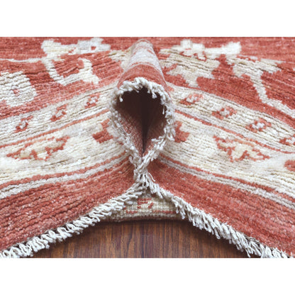 Oushak And Peshawar Wool Hand Knotted Rug Red Red 11.9X14.9 -O068145