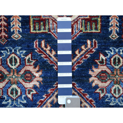 Kazak Wool Hand Knotted Rug Blue Ivory 2.8X10.5 -O068180