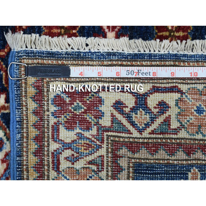 Kazak Wool Hand Knotted Rug Blue Ivory 2.8X10.5 -O068180