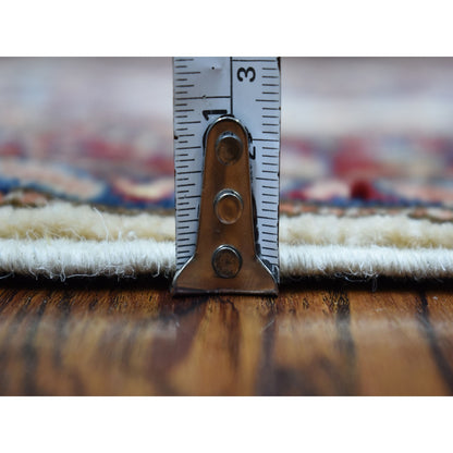 Kazak Wool Hand Knotted Rug Ivory Red 2.0X2.10 -O068202