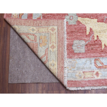 Oushak And Peshawar Wool Hand Knotted Rug Pink Pink 13.9X19.0 -O068347