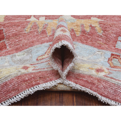 Oushak And Peshawar Wool Hand Knotted Rug Pink Pink 13.9X19.0 -O068347