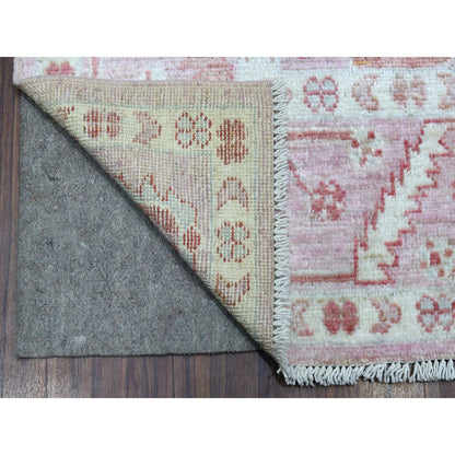 Oushak And Peshawar Wool Hand Knotted Rug Pink Pink 6.1X8.10 -O068446