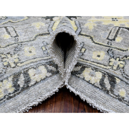 Oushak And Peshawar Wool Hand Knotted Rug Grey Gray 8.0X9.9 -O068475