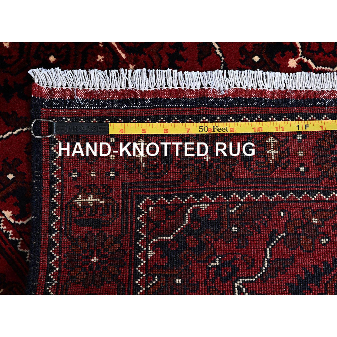 Red 2'4" x 5'2" Tribal & Geometric Hand knotted Wool Rug - Sku: O0684