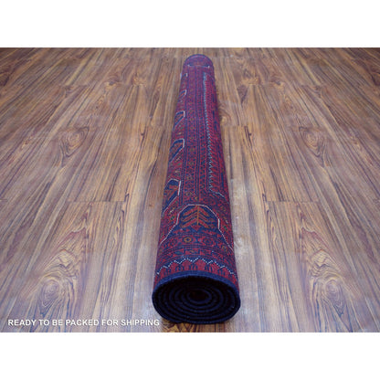 Tribal & Geometric Wool Hand Knotted Rug Red Red 4.2X6.6 -O068556