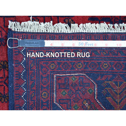 Tribal & Geometric Wool Hand Knotted Rug Red Red 4.2X6.6 -O068556