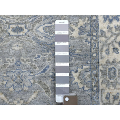 Oushak And Peshawar Wool Hand Knotted Rug Grey Ivory 2.6X9.9 -O068596