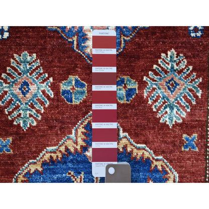 Kazak Wool Hand Knotted Rug Red Ivory 2.10X23.0 -O068642
