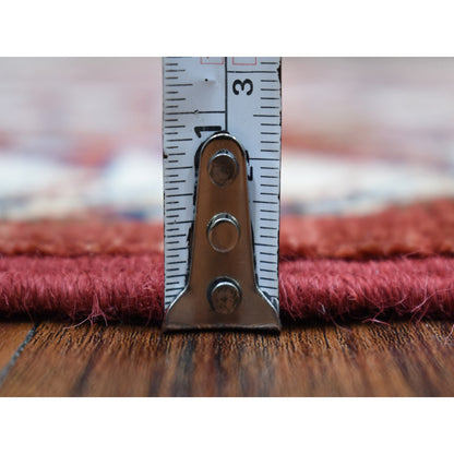 Kazak Wool Hand Knotted Rug Red Ivory 3.0X25.3 -O068645