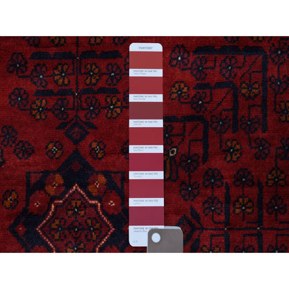 Tribal & Geometric Wool Hand Knotted Rug Red Red 3.4X4.8 -O068646