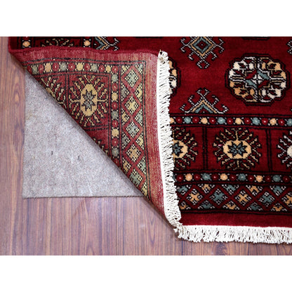 Tribal & Geometric Wool Hand Knotted Rug Red Red 3.0X4.10 -O068785