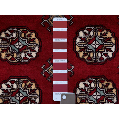Tribal & Geometric Wool Hand Knotted Rug Red Red 3.0X4.10 -O068785