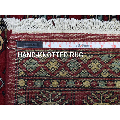 Tribal & Geometric Wool Hand Knotted Rug Red Red 3.0X4.10 -O068785